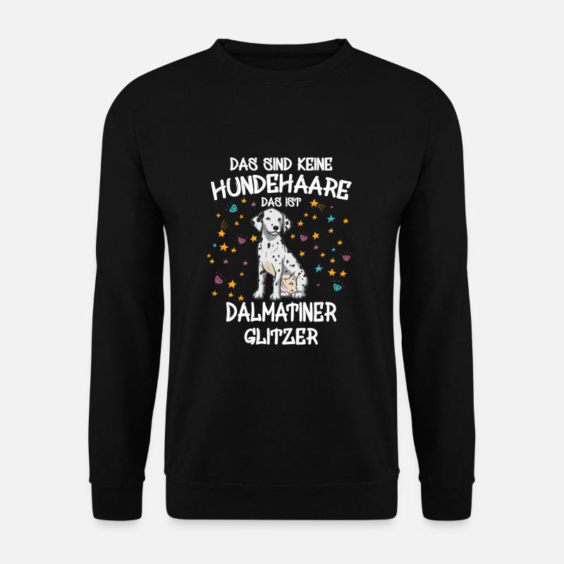 Dalmatiner Glitzer Hunde Hundehalter Geschenk - Unisex Pullover - Schwarz