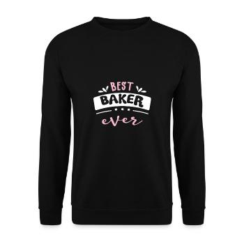 Best Baker Ever Gift Idea - Unisex Sweatshirt - black - Front - Alina (178cm) & Michal (187cm)