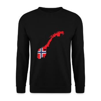 Liebe Norwegen Geschenk Norwegisch Stolz Herz - Unisex Pullover - Schwarz - Vorne - Alina (178cm) & Michal (187cm)