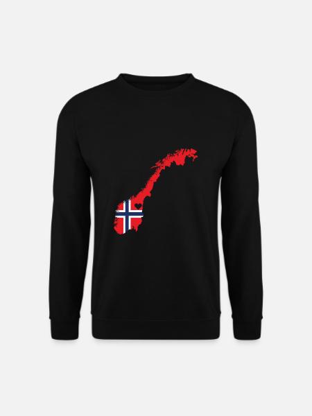 Liebe Norwegen Geschenk Norwegisch Stolz Herz - Unisex Pullover - Schwarz