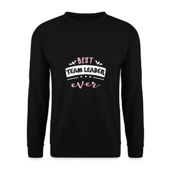Best Team Leader Ever Gift Idea - Unisex Sweatshirt - black - Front - Alina (178cm) & Michal (187cm)