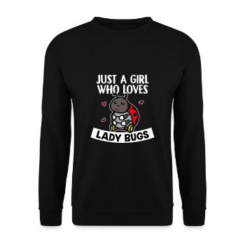 Just A Girl Who Loves Lady Bugs Lady Bug Costume - Unisex Sweatshirt - black - Front - Alina (178cm) & Michal (187cm)