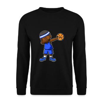 Kinder Basketball Dabbing Dab Geschenk - Unisex Pullover - Schwarz - Vorne - Alina (178cm) & Michal (187cm)