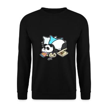 Panda Week-end parfait Cadeau de joueur drôle - Sweat-shirt Unisexe - noir - Devant - Alina (178cm) & Michal (187cm)