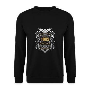 Made In 1985 Limited Edition Cadeau anniversaire - Sweat-shirt Unisexe - noir - Devant - Alina (178cm) & Michal (187cm)