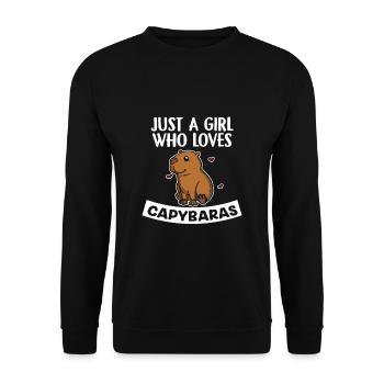 Just A Girl Who Loves Capybaras Capybara Costume - Unisex Sweatshirt - black - Front - Alina (178cm) & Michal (187cm)