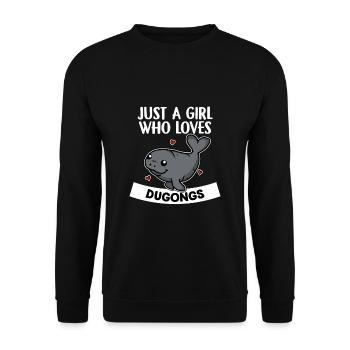 Just A Girl Who Loves Dugongs Cute Dugong Costume - Unisex Sweatshirt - black - Front - Alina (178cm) & Michal (187cm)
