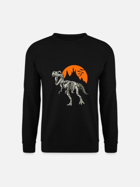 Skelett Dinosaurier Halloween Geschenk Kostüm - Unisex Pullover - Schwarz