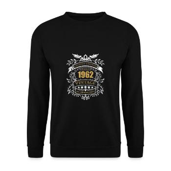 Made In 1962 Limited Edition Cadeau anniversaire - Sweat-shirt Unisexe - noir - Devant - Alina (178cm) & Michal (187cm)
