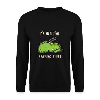 My Official Napping Shirt Funny Trex Gift Idea - Unisex Sweatshirt - black - Front - Alina (178cm) & Michal (187cm)