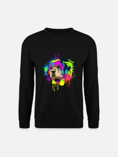 Splash Art Leonberger Hund Hundehalter Geschenk - Unisex Pullover - Schwarz