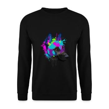 Splash Art Malinois Dog Lover Gift Idea - Unisex Sweatshirt - black - Front - Alina (178cm) & Michal (187cm)