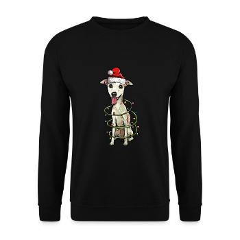 Whippet lévriers cadeau de Noël chiens - Sweat-shirt Unisexe - noir - Devant - Alina (178cm) & Michal (187cm)