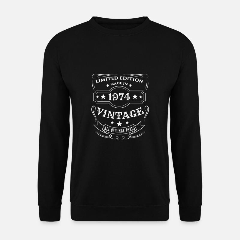 Vintage 1974 Geburtstag Geschenk Limited Edition - Unisex Pullover - Schwarz