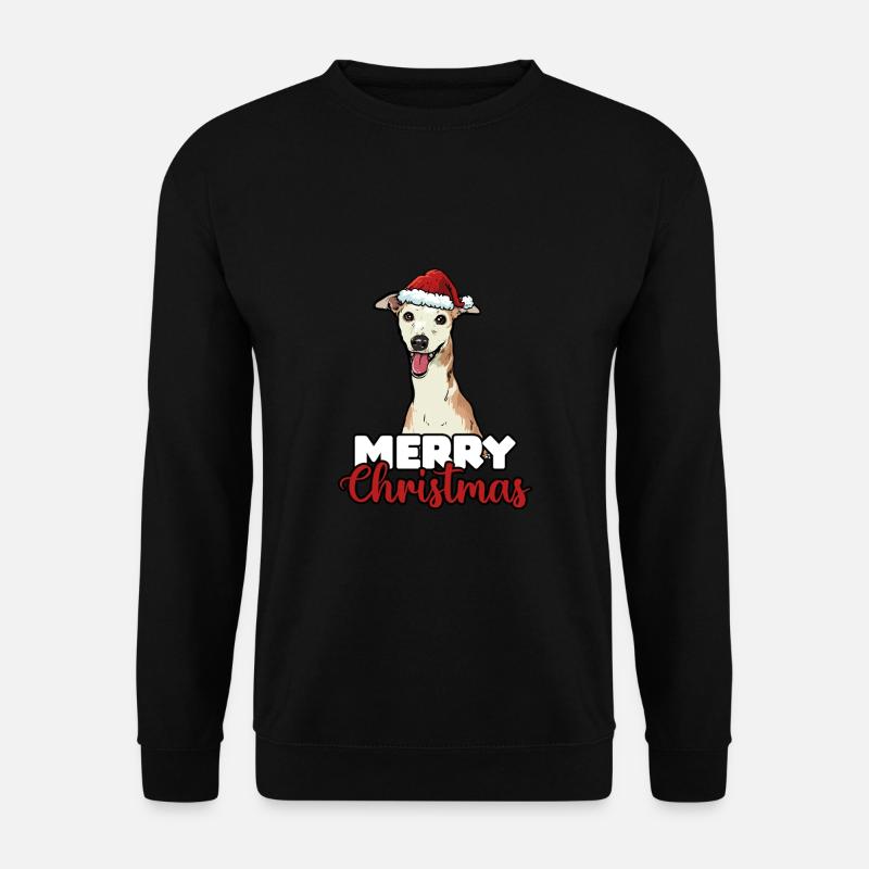 Merry Christmas Whippet Hundeliebhaber Geschenk - Unisex Pullover - Schwarz