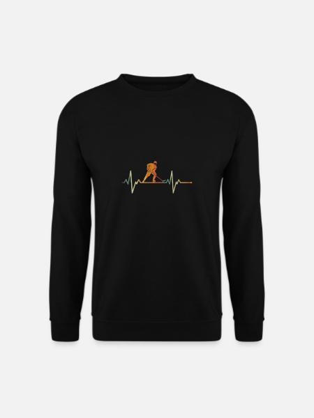 Lustiges Retro Eishockey Spieler Geschenkidee - Unisex Pullover - Schwarz