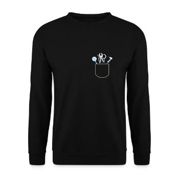 Outils dentistes Dans La poche poitrine Dentiste - Sweat-shirt Unisexe - noir - Devant - Alina (178cm) & Michal (187cm)