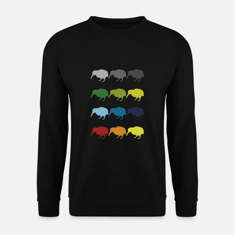 Neon Pop Art Retro Kiwi oiseau de course Idée cadeau - Sweat-shirt Unisexe - noir