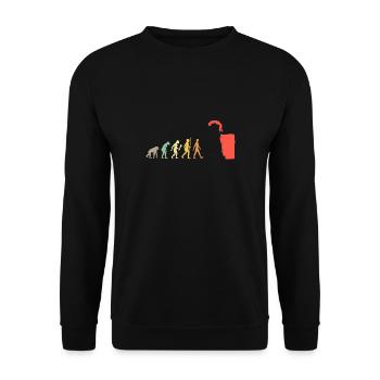 Vintage Klippenspringen Evolution Geschenkidee - Unisex Pullover - Schwarz - Vorne - Alina (178cm) & Michal (187cm)