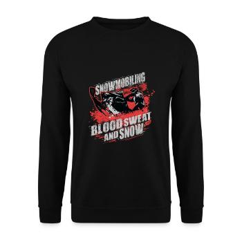 Motoneige Snowmobile Blood Sweat and Snow - Sweat-shirt Unisexe - noir - Devant - Alina (178cm) & Michal (187cm)