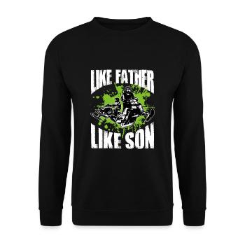 Cool Like Father, Like Son Snowmobile Fahrer - Sweat-shirt Unisexe - noir - Devant - Alina (178cm) & Michal (187cm)