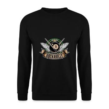 Rock n Roll Pool Billiards 8 Rockabilly - Unisex Sweatshirt - black - Front - Alina (178cm) & Michal (187cm)