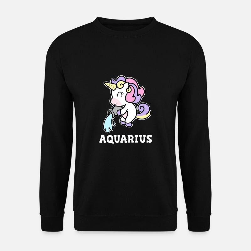 Wassermann Sternzeichen Einhorn Kostüm - Unisex Pullover - Schwarz