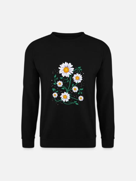 Gänseblümchen Sommer Margerite Frühling Blumen - Unisex Pullover - Schwarz