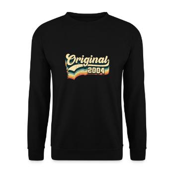 17th Birthday Gift Original Men Women Born In 2004 - Unisex Sweatshirt - black - Front - Alina (178cm) & Michal (187cm)