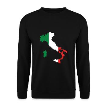 Liebe Italien Geschenk Italienisch Stolz Herz - Unisex Pullover - Schwarz - Vorne - Alina (178cm) & Michal (187cm)