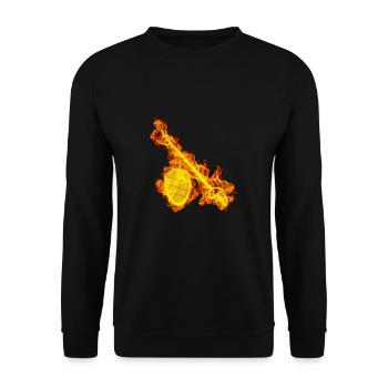 Fire Fencing Fencer Epee Fencing Mask - Unisex Sweatshirt - black - Front - Alina (178cm) & Michal (187cm)