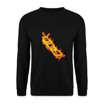 Feuer Snowboard Snowboarder - Unisex Pullover - Schwarz - Vorne - Alina (178cm) & Michal (187cm)