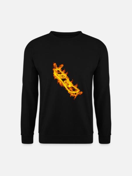 Fire Snowboard Snowboarder - Unisex Sweatshirt - black