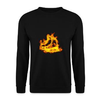 Fire Skating Ice Skates - Unisex Sweatshirt - black - Front - Alina (178cm) & Michal (187cm)