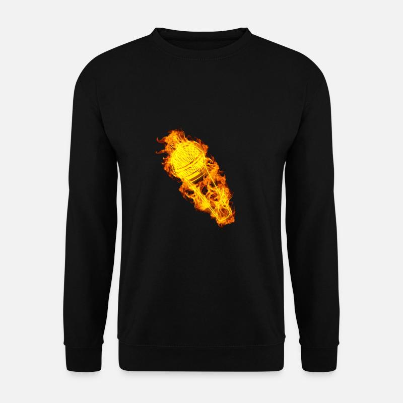 Fire Singer Microphone - Unisex Sweatshirt - black
