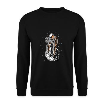 Astronaute Dans Space Marching Band Funny French - Sweat-shirt Unisexe - noir - Devant - Alina (178cm) & Michal (187cm)