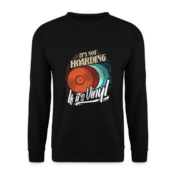 C’est Pas de la garde Si le vinyle est des plaques d’écharpe - Sweat-shirt Unisexe - noir - Devant - Alina (178cm) & Michal (187cm)