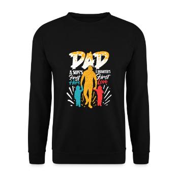 Fier père de jumeaux Papa Fête des pères - Sweat-shirt Unisexe - noir - Devant - Alina (178cm) & Michal (187cm)