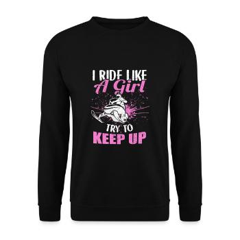 Motoneigiste Ski Motoneige Sports d’hiver - Sweat-shirt Unisexe - noir - Devant - Alina (178cm) & Michal (187cm)