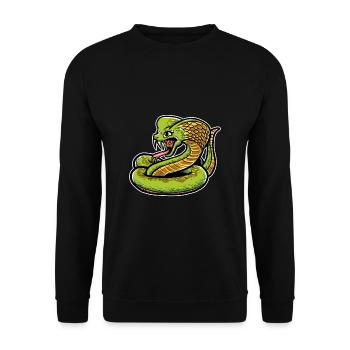 Cobra Snake Reptile Lover - Unisex Sweatshirt - black - Front - Alina (178cm) & Michal (187cm)