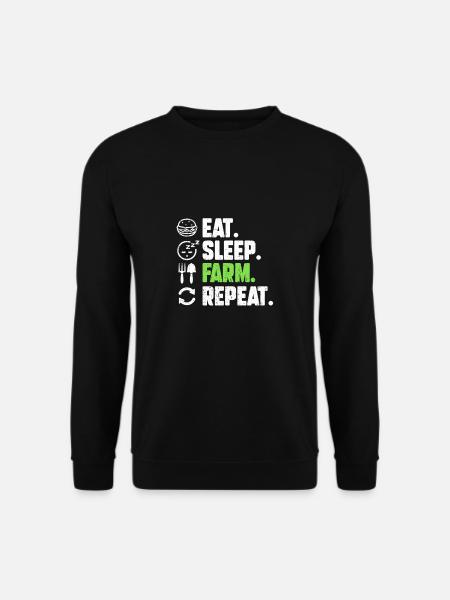 Landwirtschat Sprüche Bauernhof Landwirt Bauer - Unisex Pullover - Schwarz