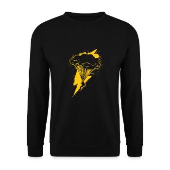 Fallschirmspringen Freier Fall Flugzeug Skydiving - Unisex Pullover - Schwarz - Vorne - Alina (178cm) & Michal (187cm)