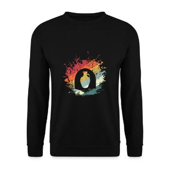 Rétro Vintage Kiln Poterie Poterie Poterie - Sweat-shirt Unisexe - noir - Devant - Alina (178cm) & Michal (187cm)
