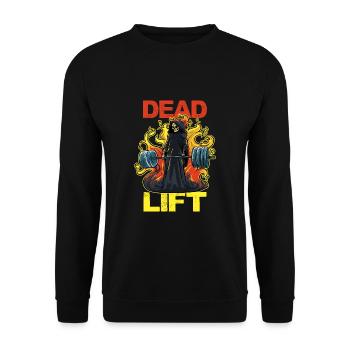 Sensenmann Deadlift Fitness Gewichtheben Tod Sport - Unisex Pullover - Schwarz - Vorne - Alina (178cm) & Michal (187cm)