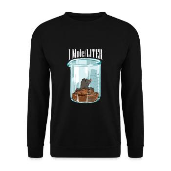 Chemistry Science Cute One Mole Per Liter - Unisex Sweatshirt - black - Front - Alina (178cm) & Michal (187cm)