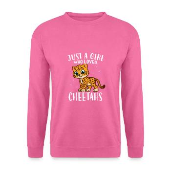 Cheetah Leopard Juste une fille qui aime les guépards - Sweat-shirt Unisexe - rose - Devant
