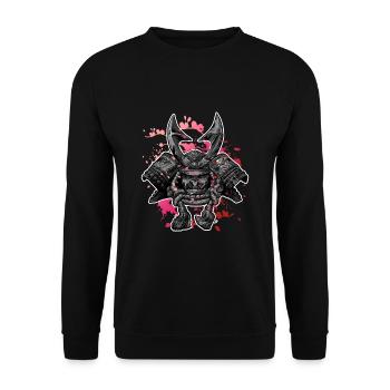 Oni Knight Japanische Samurai Krieger Kirschblüten - Unisex Pullover - Schwarz - Vorne - Alina (178cm) & Michal (187cm)