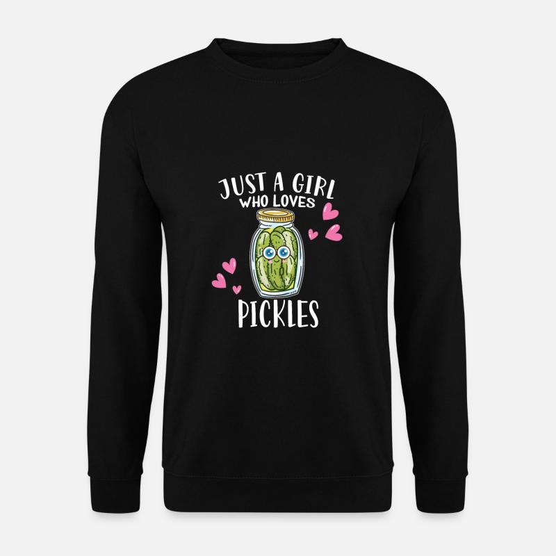 Juste une fille qui aime les cornichons Concombre Salade de concombre - Sweat-shirt Unisexe - noir