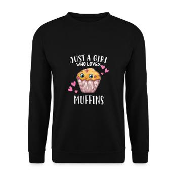 Stud Muffin Lover Just A Girl Who Loves Muffins - Unisex Sweatshirt - black - Front - Alina (178cm) & Michal (187cm)