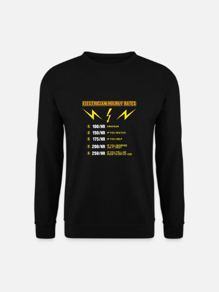 Lustige Handwerker Elektriker Elektroniker Gehalt - Unisex Pullover - Schwarz